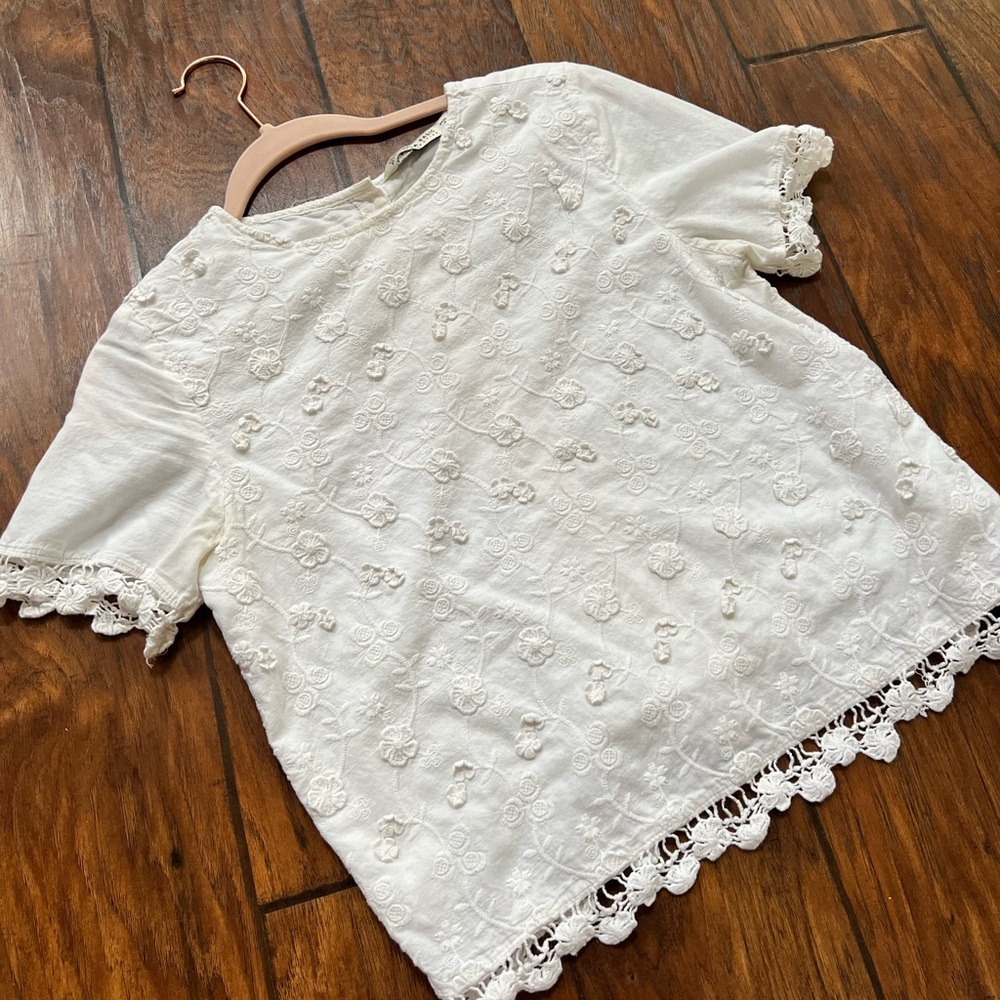 Zara floral blouse